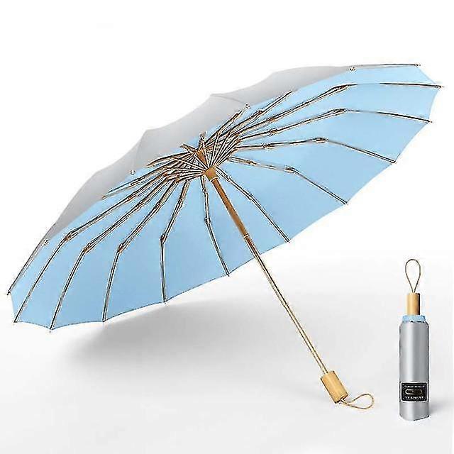 Strong Wind Resistant 3-Folding 16K Manual Umbrella-Excellence