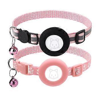 2pack Cat Collar, For Air Tag Cat Collars With Safety Buckle And Removable For Small Pet Collar Pin