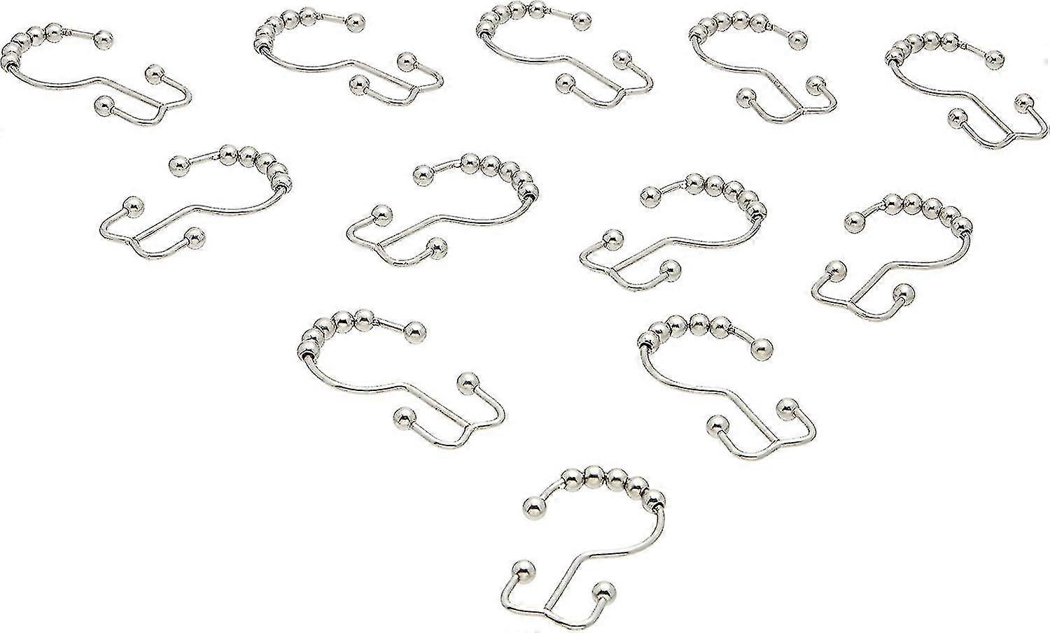 Shower Curtain Hooks Double Sided Hooks Nickel