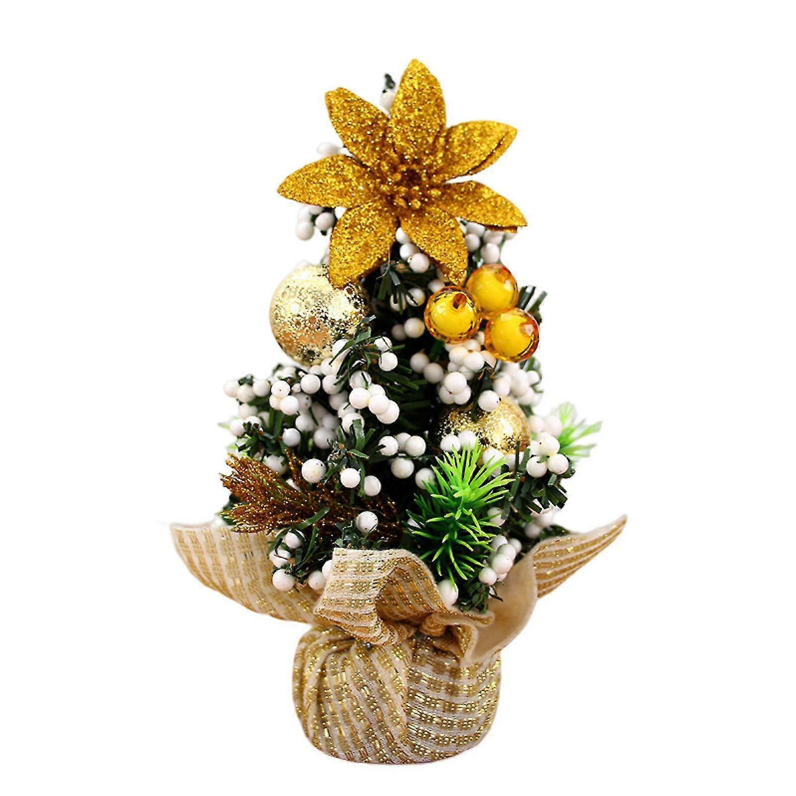 MengXi Christmas Desktop Ornament Small Size Decorative Delicate Reusable Wide Application Decorate Artificial Colorful Festive Mini Christmas Tree fo