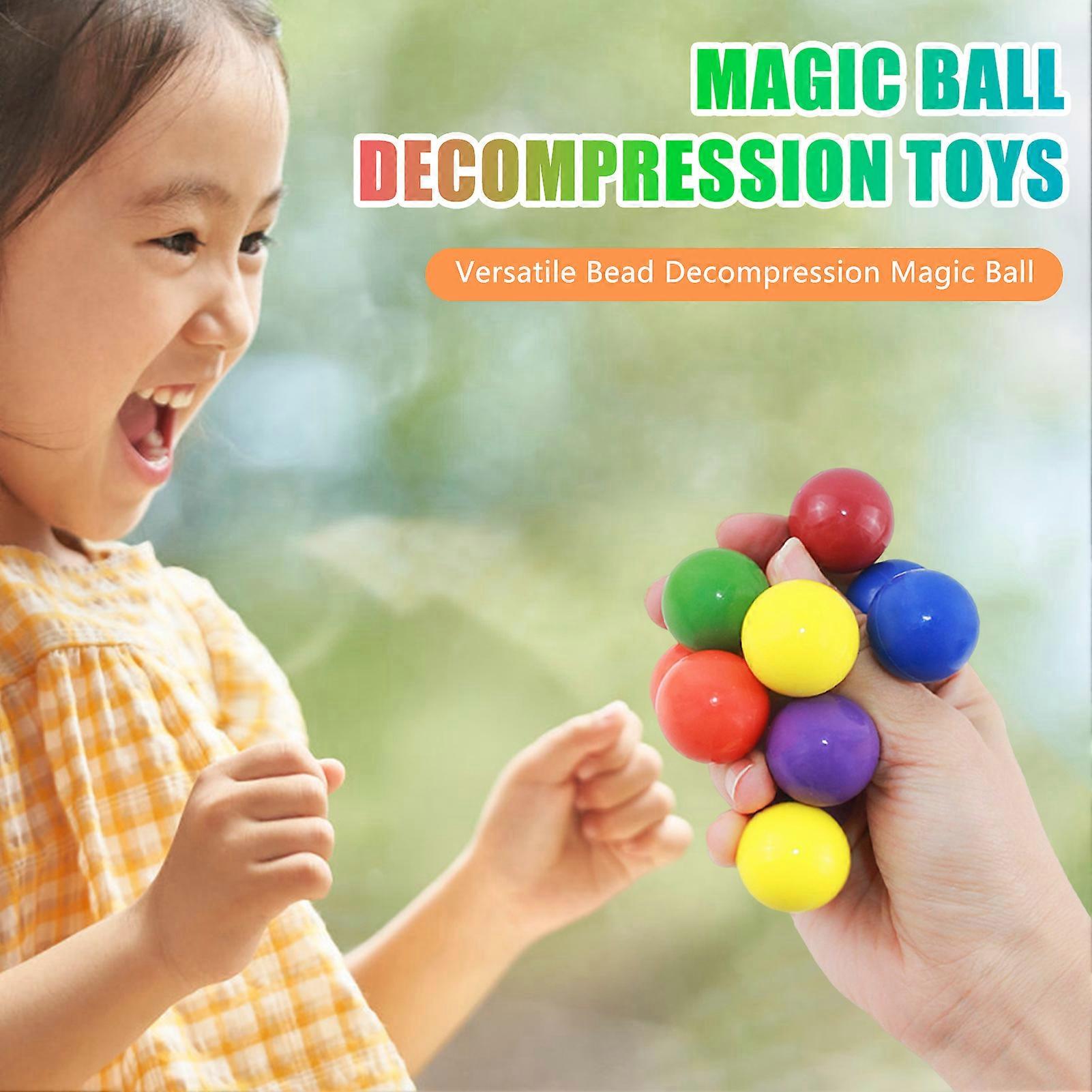 Magic Beaded Ball Decompression Toys Safe and Non-toxic Novelty Decompression Toys for Kids Adults Anxiety Stress Relief Toy