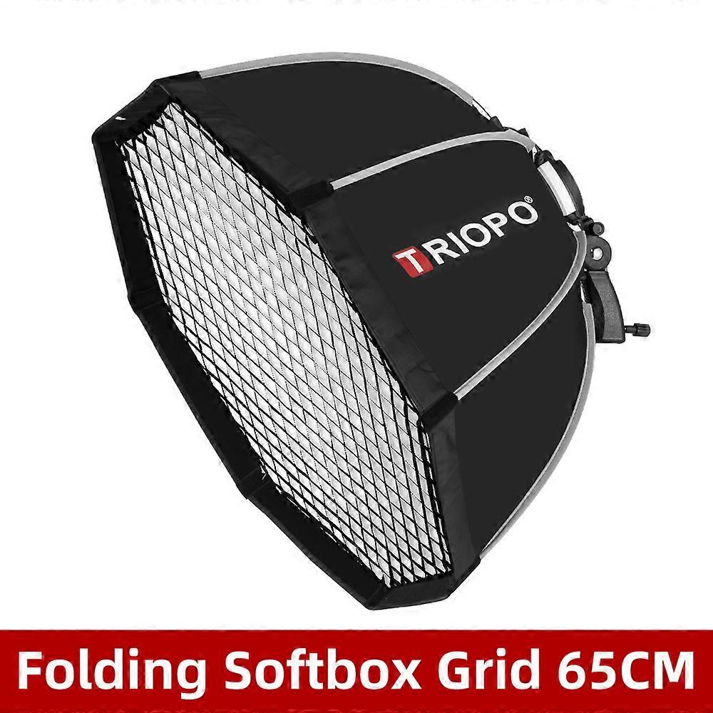 65Cm/90Cm Payung Lunak Segi Delapan Portabel Kotak Softbox + Kotak Lunak Flash Luar Ruangan Jaringan Sarang Lebah untuk Canon
