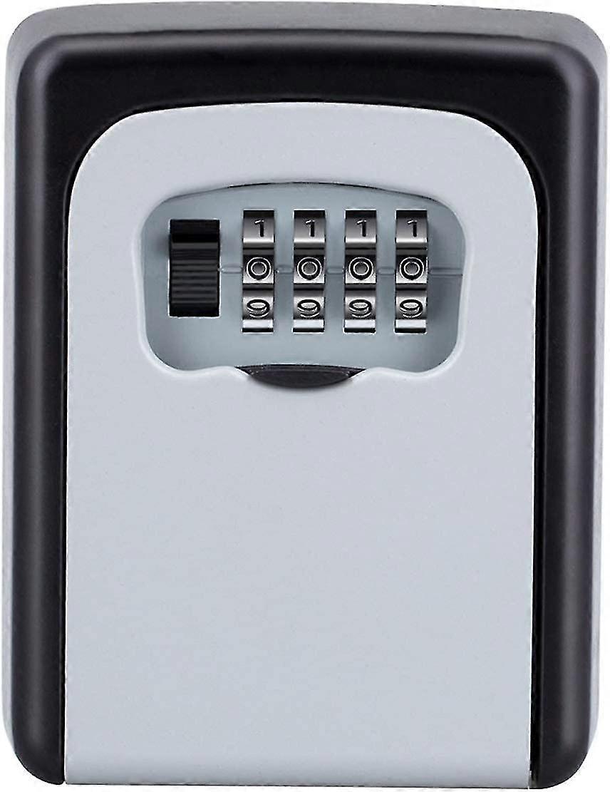 Outside Key Safe With 4-digit Number Code - Weatherproof Key Box For House Keys