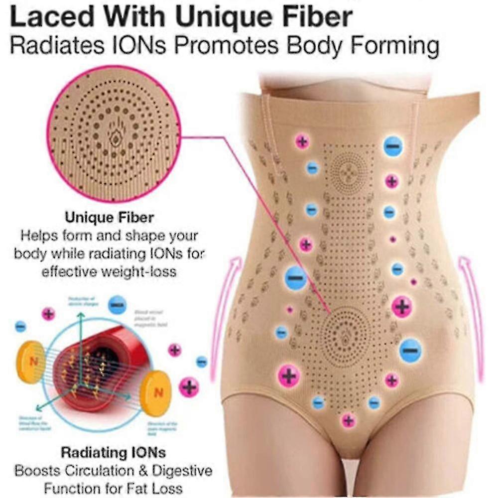 Dam Ionstech Fiber Restoration Shaper Grafen Honeycomb Shapewear Mage Hög Midja Underkläder Trosor