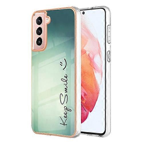 For Samsung Galaxy S21 5G Electroplating Marble Dual-side IMD Mobile Phone Case
