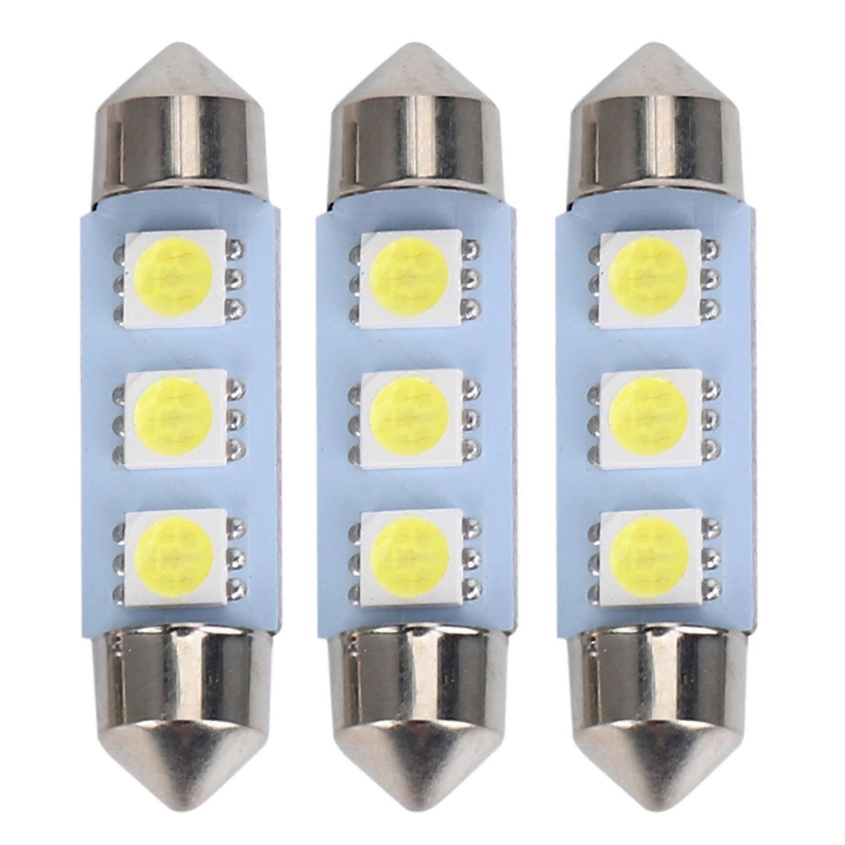 2x GLÜHLAMPE FESTOON 3 LED 39MM CANBUS WEISS