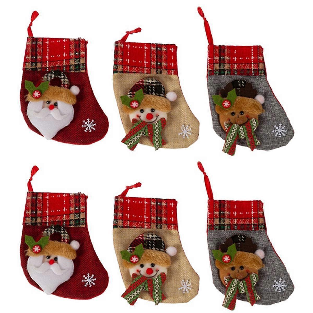 Mini Christmas Stockings Christmas Tree Pendant Xmas Stockings Christmas Tree Hanging Candy Bags Gi