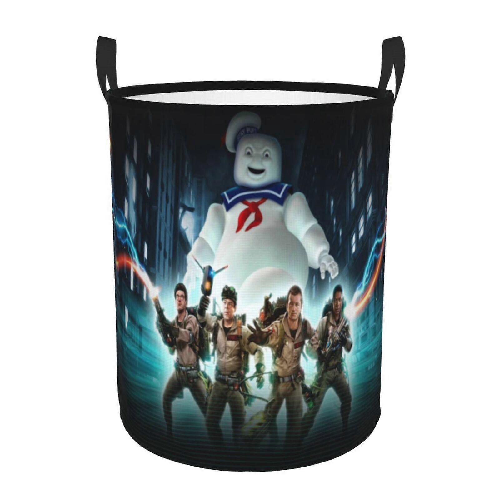 Ghostbuster 3D Grafik Flamme Wäschekorb Fire Flame Kleiderkorb Aufbewahrung mit Griff-SYS28086