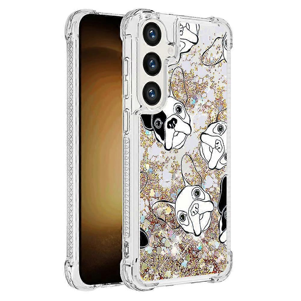 YB Quicksand Series-2 for Samsung Galaxy S24+ Case Liquid Glitter Pattern TPU Cover