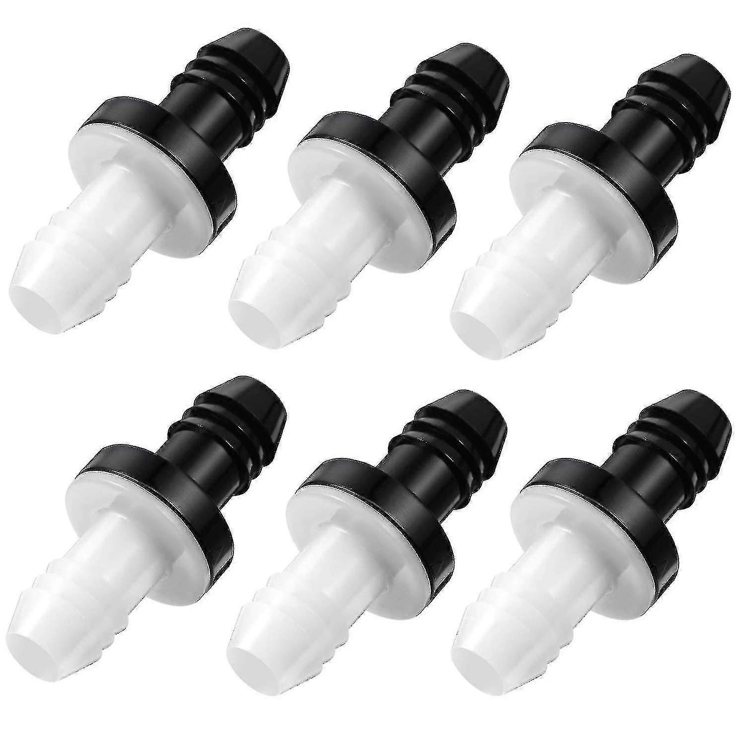 Βαλβίδα αντεπιστροφής, 3/8 ίντσα 10 mm Abs plug-in βαλβίδα αντεπιστροφής μαζούτ Νερό αερίου νερού αέρα μονόδρομη βαλβίδα αντεπιστροφής για υγρά και αέρια (6 τεμάχια) α