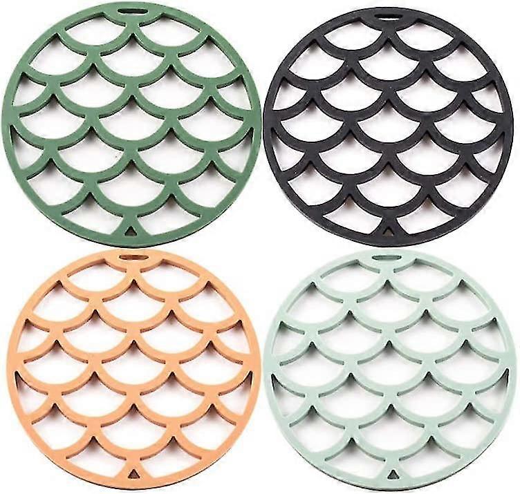 Silicone Trivet Mats, Hot Pot Holder Heat Resistant And Non-slip Hot Pads Qucyy Gift