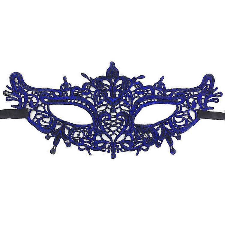 Halloween blue lace mask