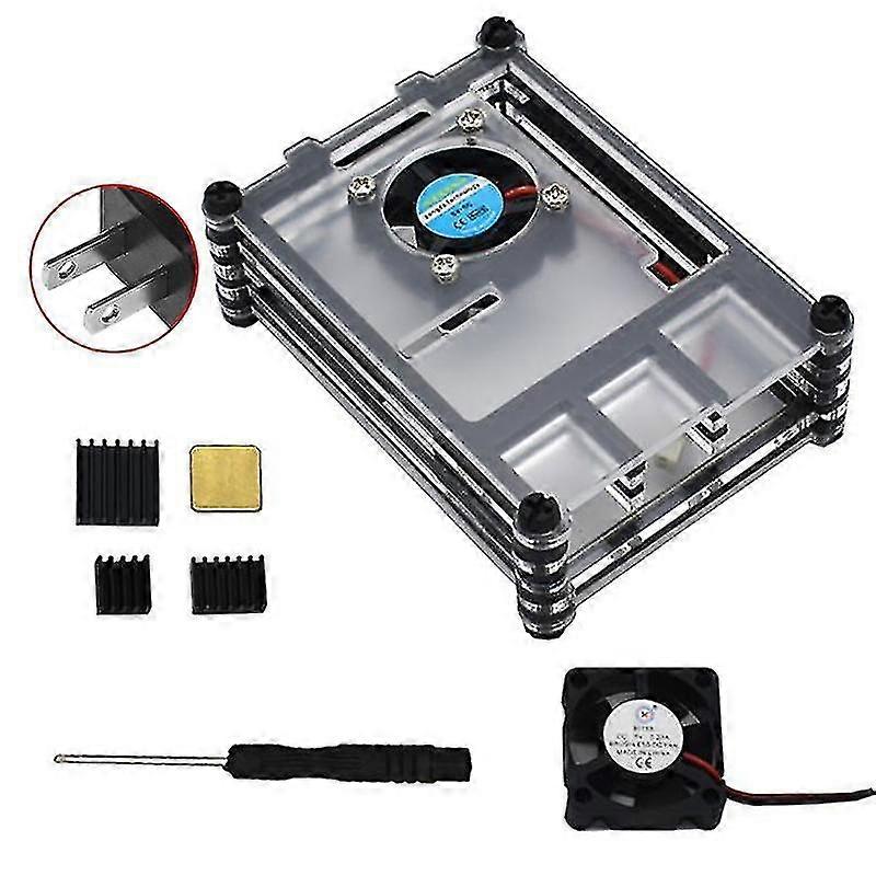 4b Compatible Case With Built In Colling Fan Clear High Quality