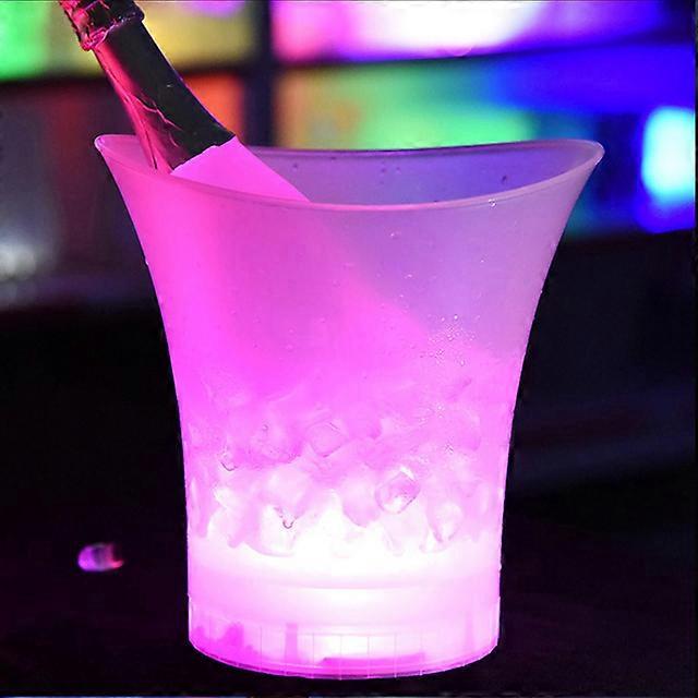 JWL-LED Light Up New Waterproof Plastic LED Ice Bucket 5L Champagne Beer Bucket