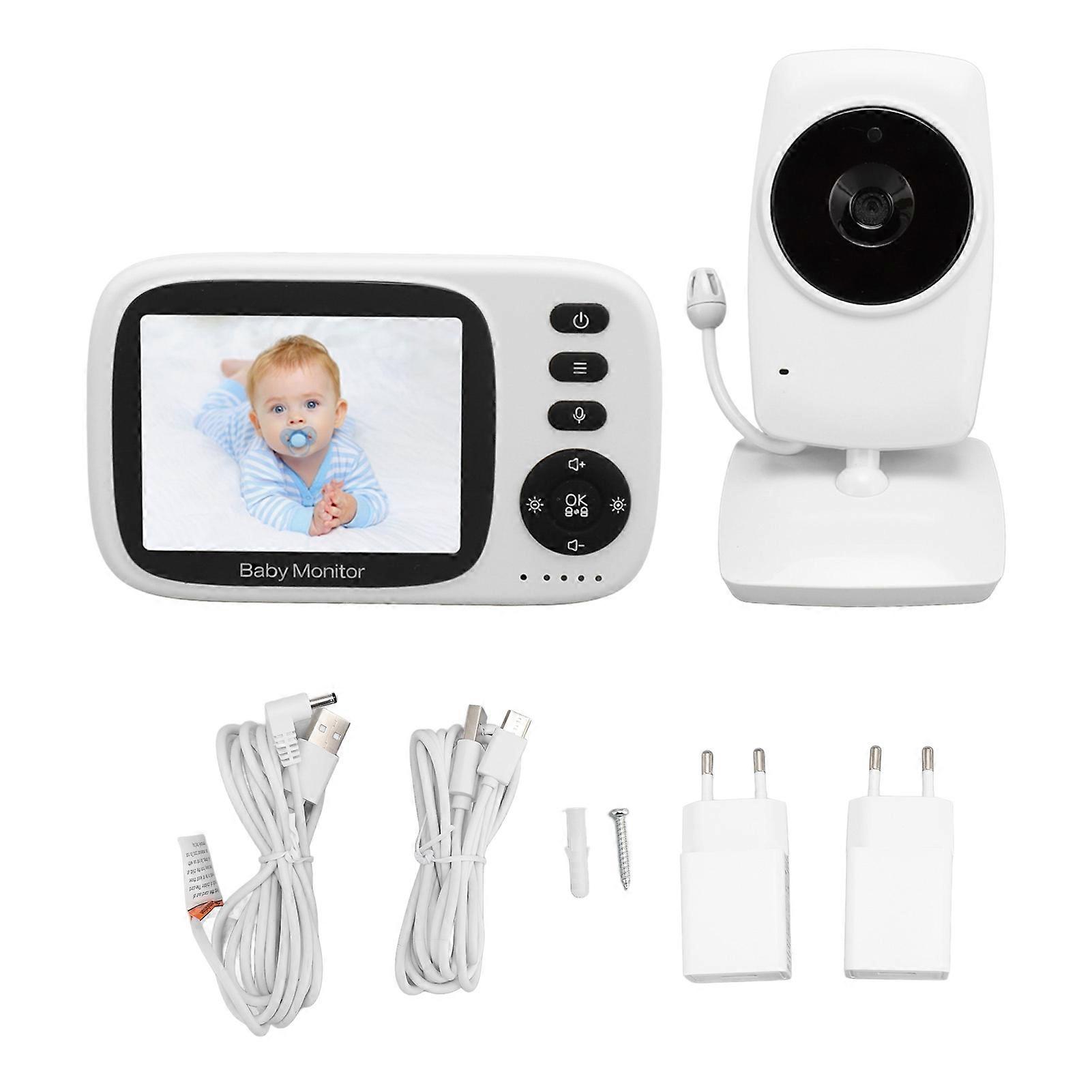 Baby Video Invigilator Intelligent Temperature Detecting Two Way Intercom Baby Surveillance Home Security Camera 100240V EU Plug