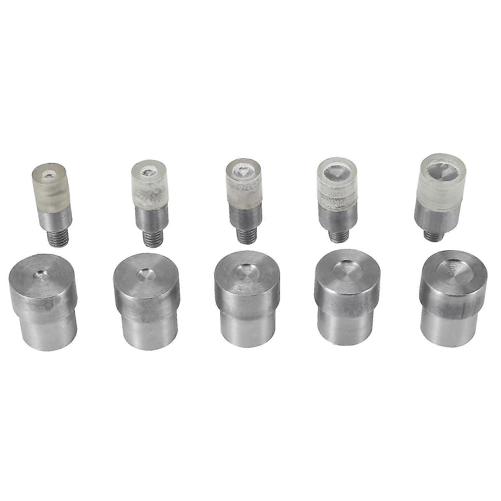 5 Sets Double Caps Rivets Dies(5mm/6mm/8mm/10mm/12mm)