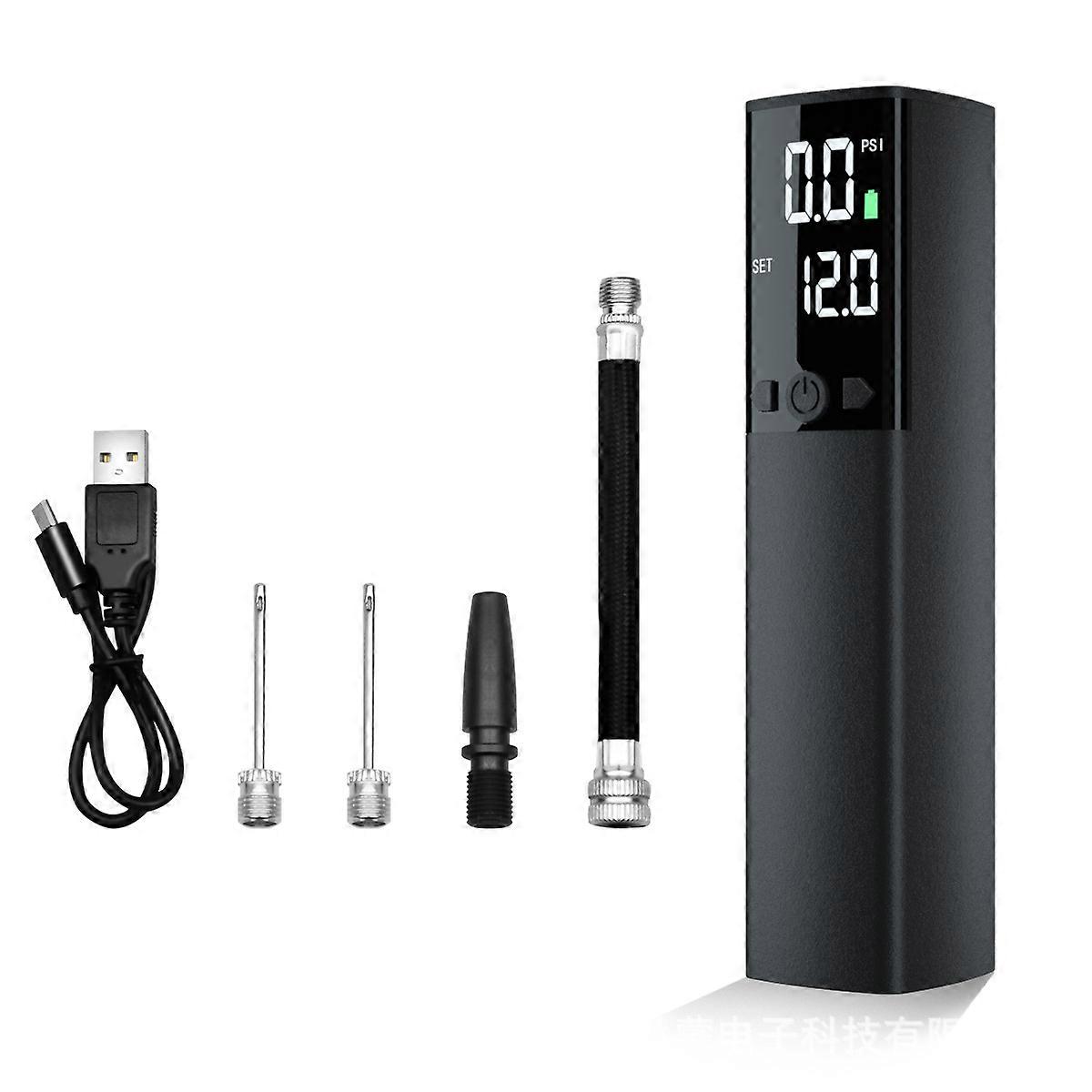 Electric Ball Pump, Portable Automatic Ball Pump for Fast Inflation of Balls with Accurate Pressure Gauge and Digital LCD Display for Basketball, Foot