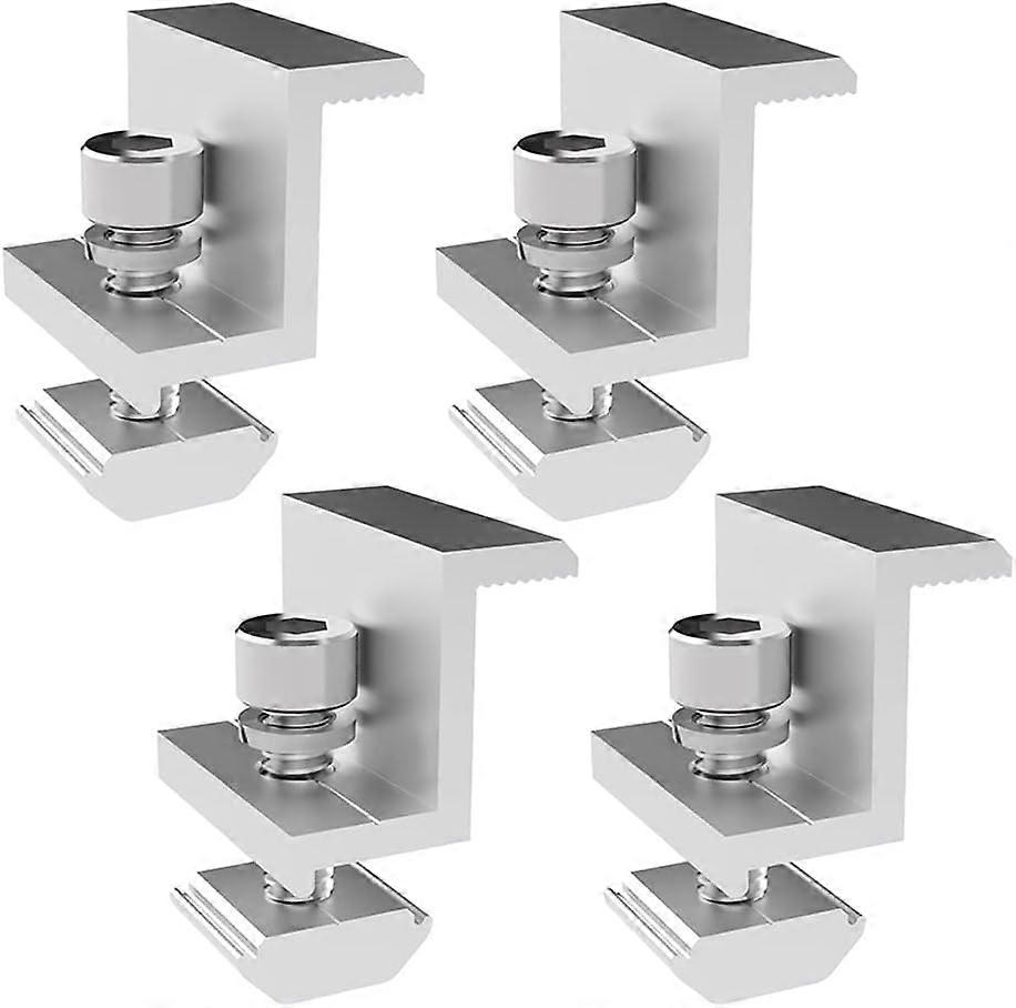 Solar Panel Bracket, Pack of 4 Solar Panel End Clamp Kit, Solar Panel Mounting for Solar Panel Assembly, for Module Height 30 mm