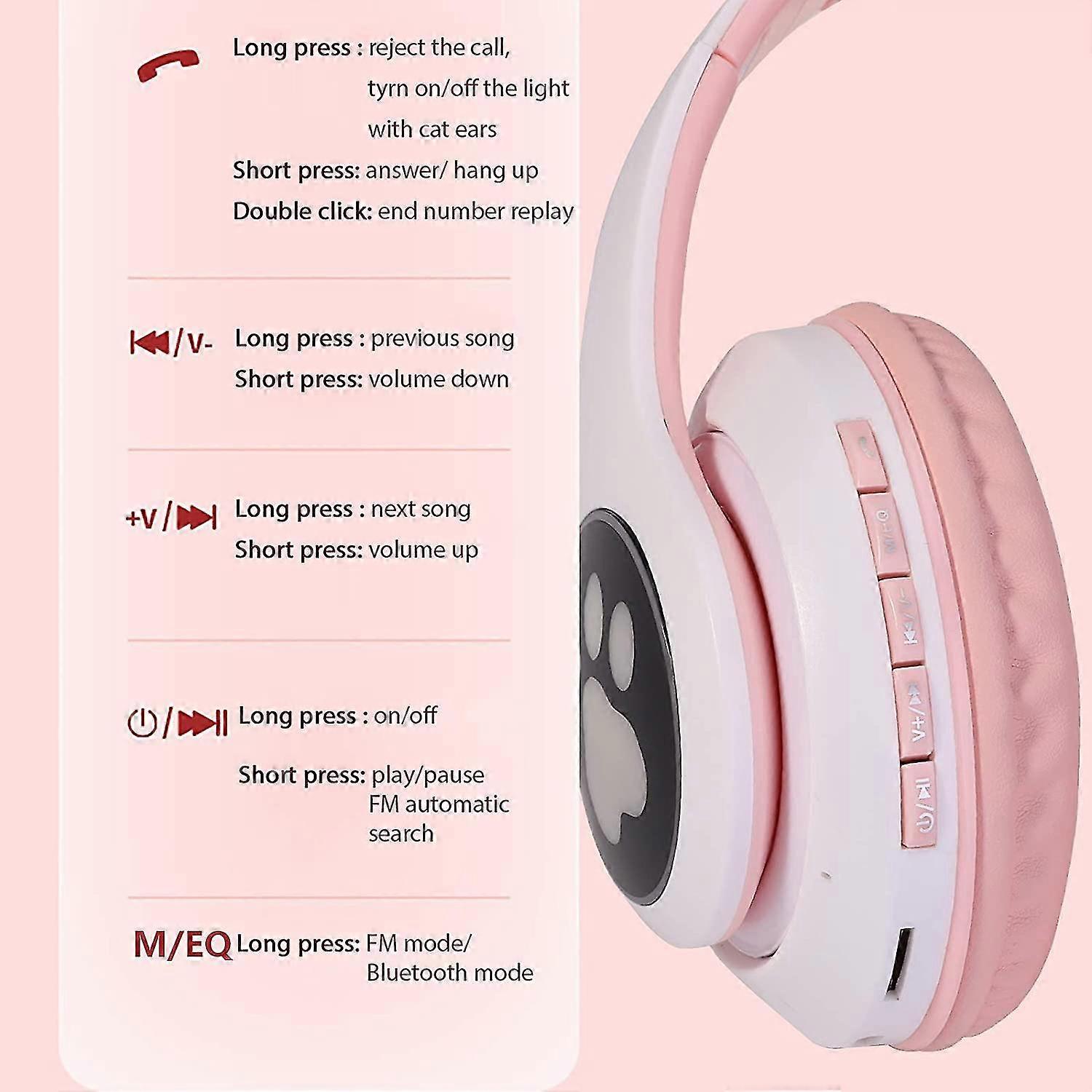 Wireless Headphones Bluetooth Foldable Headset Support TF Card/FM Radio/Bluetooth AUX Stereo Headset With Mic (AH2)(RS8)(F49)
