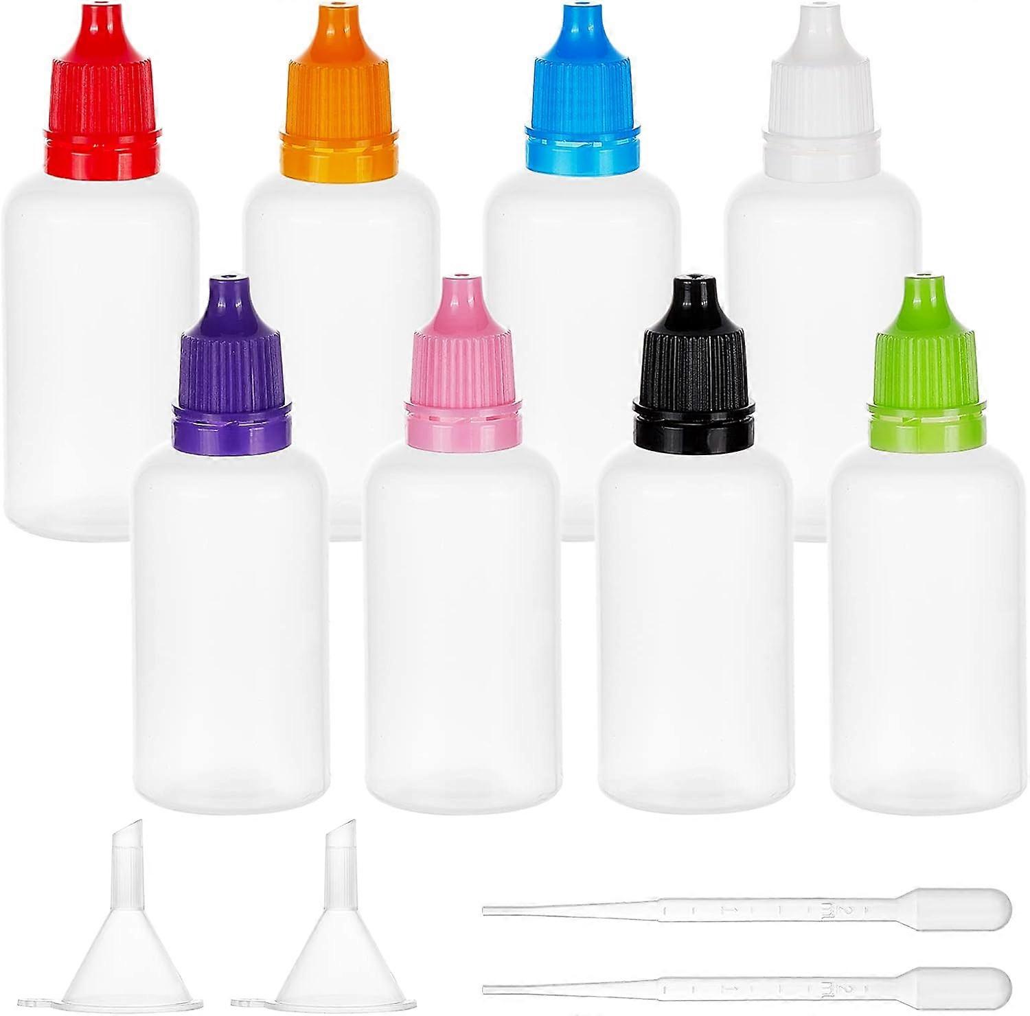 27 Packs 0.7oz Plastic Squeeze Bottle 9 Colors Refillable Dropper Bottles