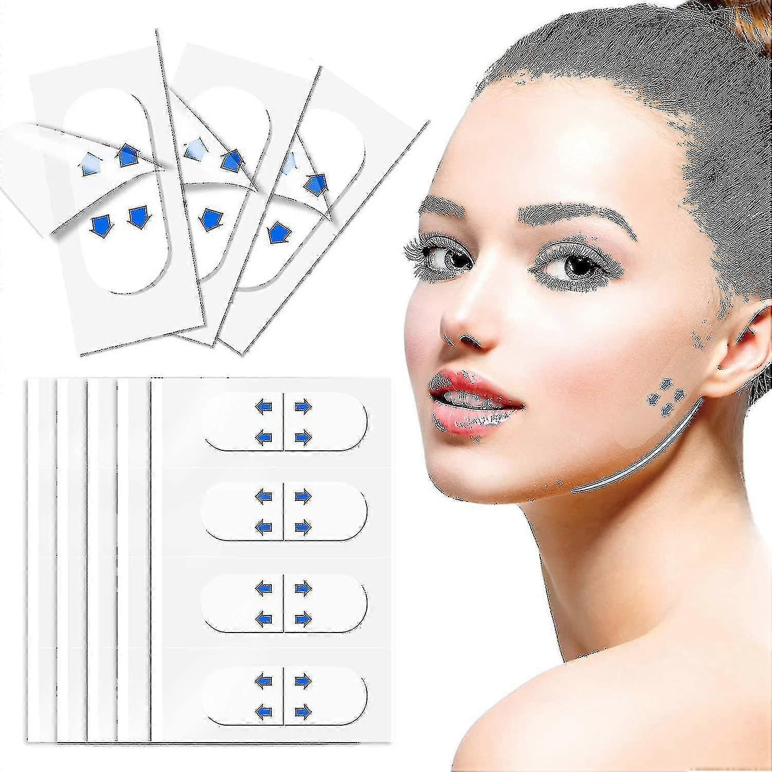 80pcs Face Lifting Tape Clear Invisible Makeup Tool