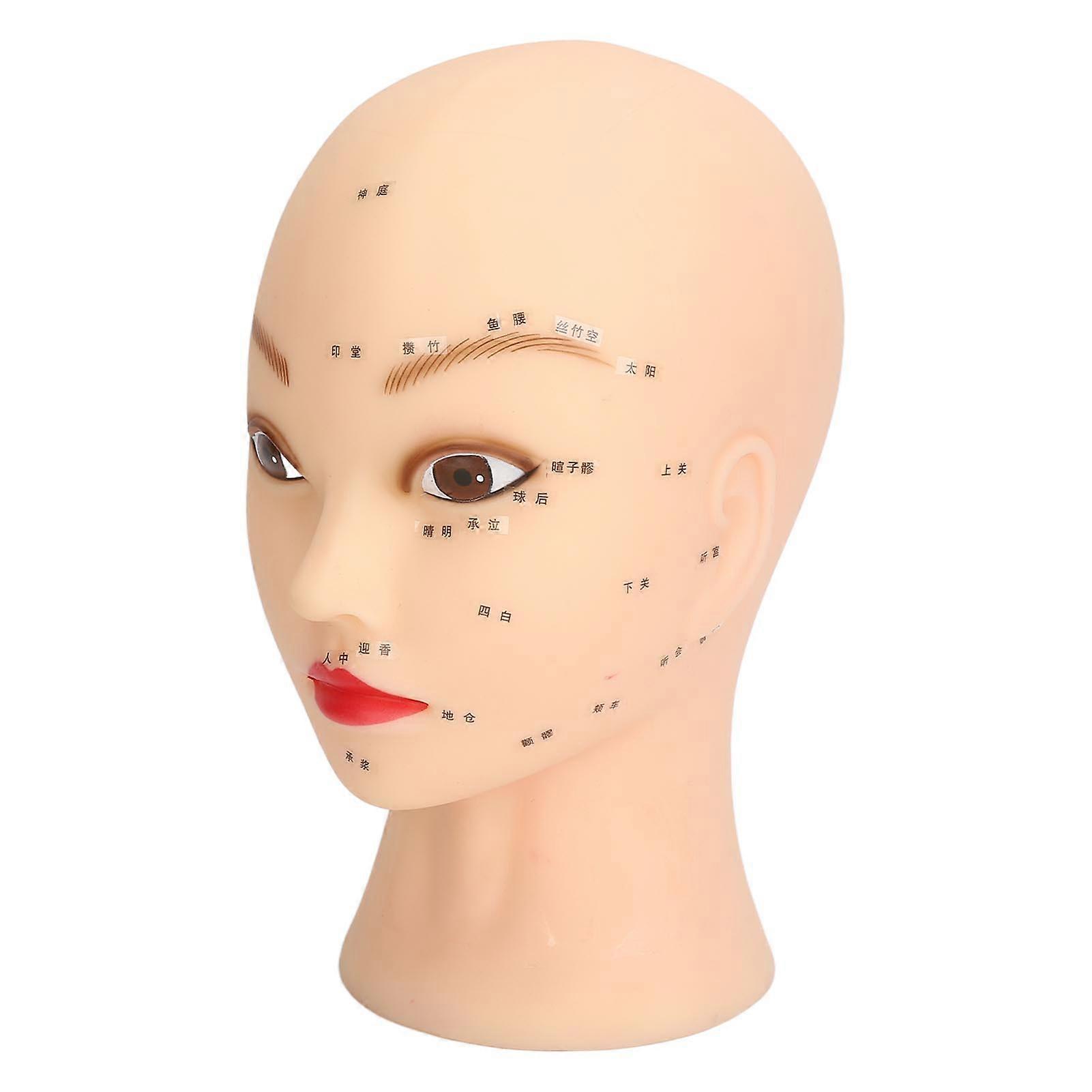 Soft Mannequin Head Realistic Skin Texture Eyelash Extension Mannequin Head with Stable PVC Base for Makeup Training Practice