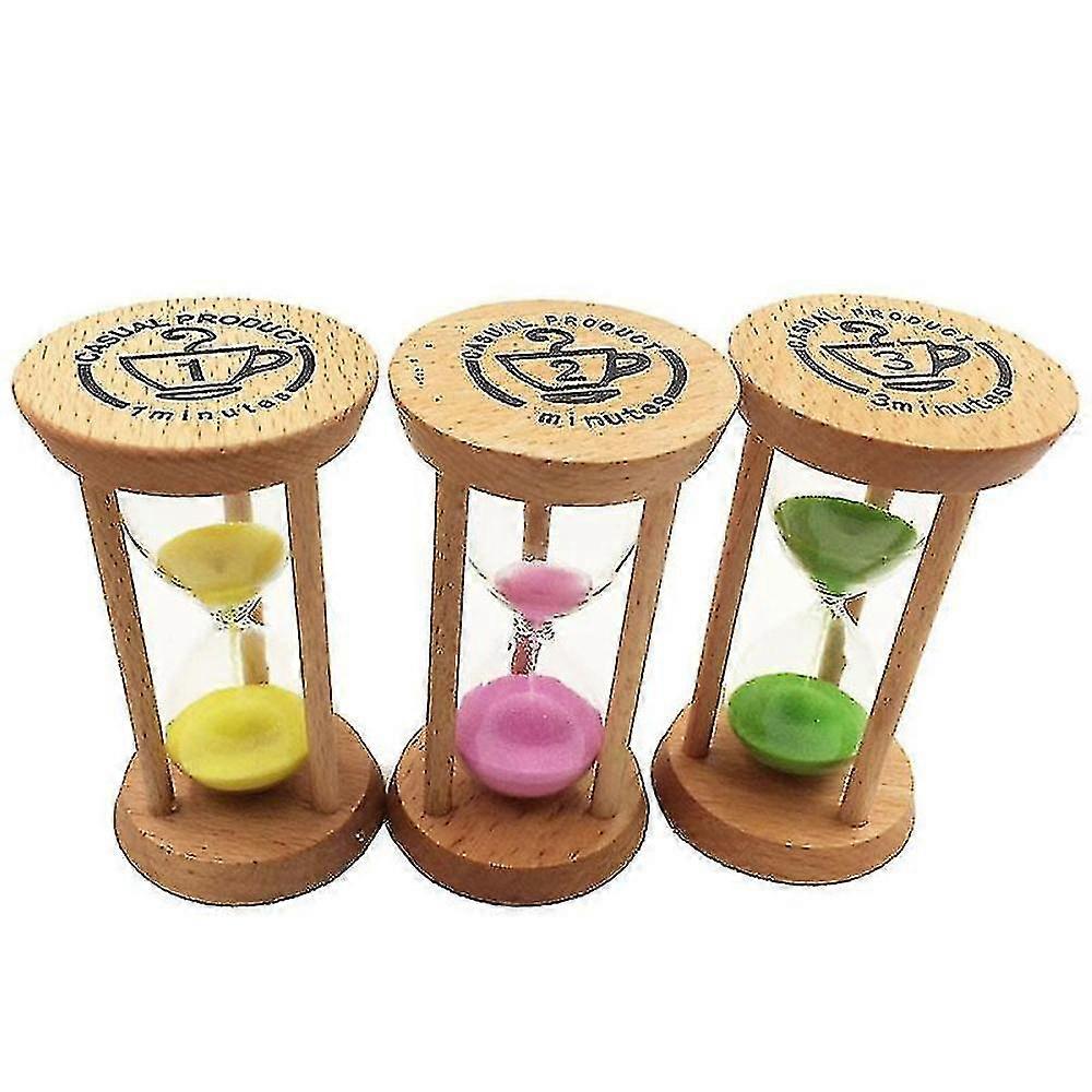 Wooden Hourglass 30 Seconds+1 + 2 + 3 + 5 +10 Minute Timer Creative Gift Study Decoration