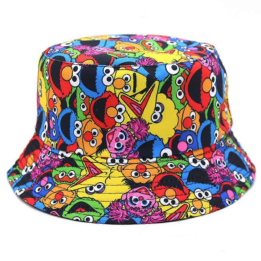 Adults Sesame Street Bucket Hat Beach Fisherman Hat Outdoor Summer