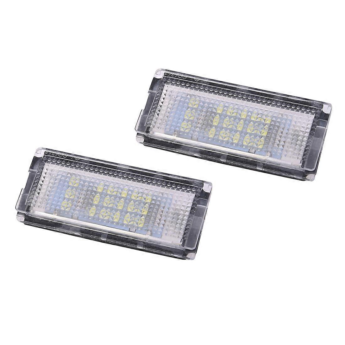 2 Pcs Plate Light 18 LED 3528SMD White License Plate Light for E46