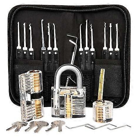 EVAGO Multifunctional Lock Repair Tool Set Professional Lock Picking Kit 26 Password Signing Kits With 3 Transparent Padlock Picking Kits