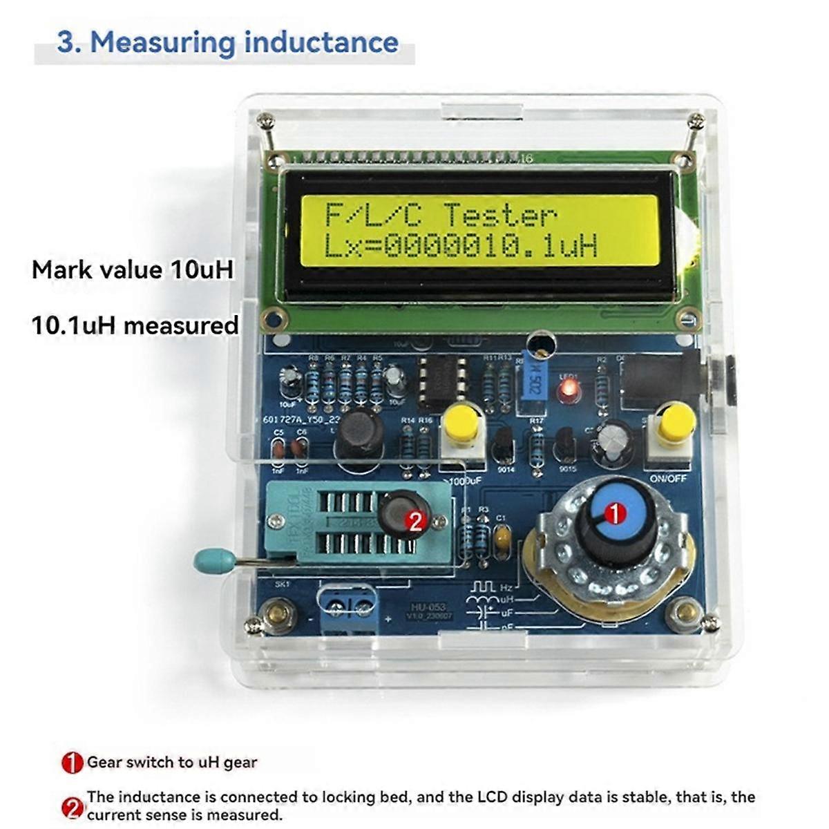Capacitance Inductance Frequency Measurement Display DIY Electronic Kit PCB DIY Soldering Project Practice Solder