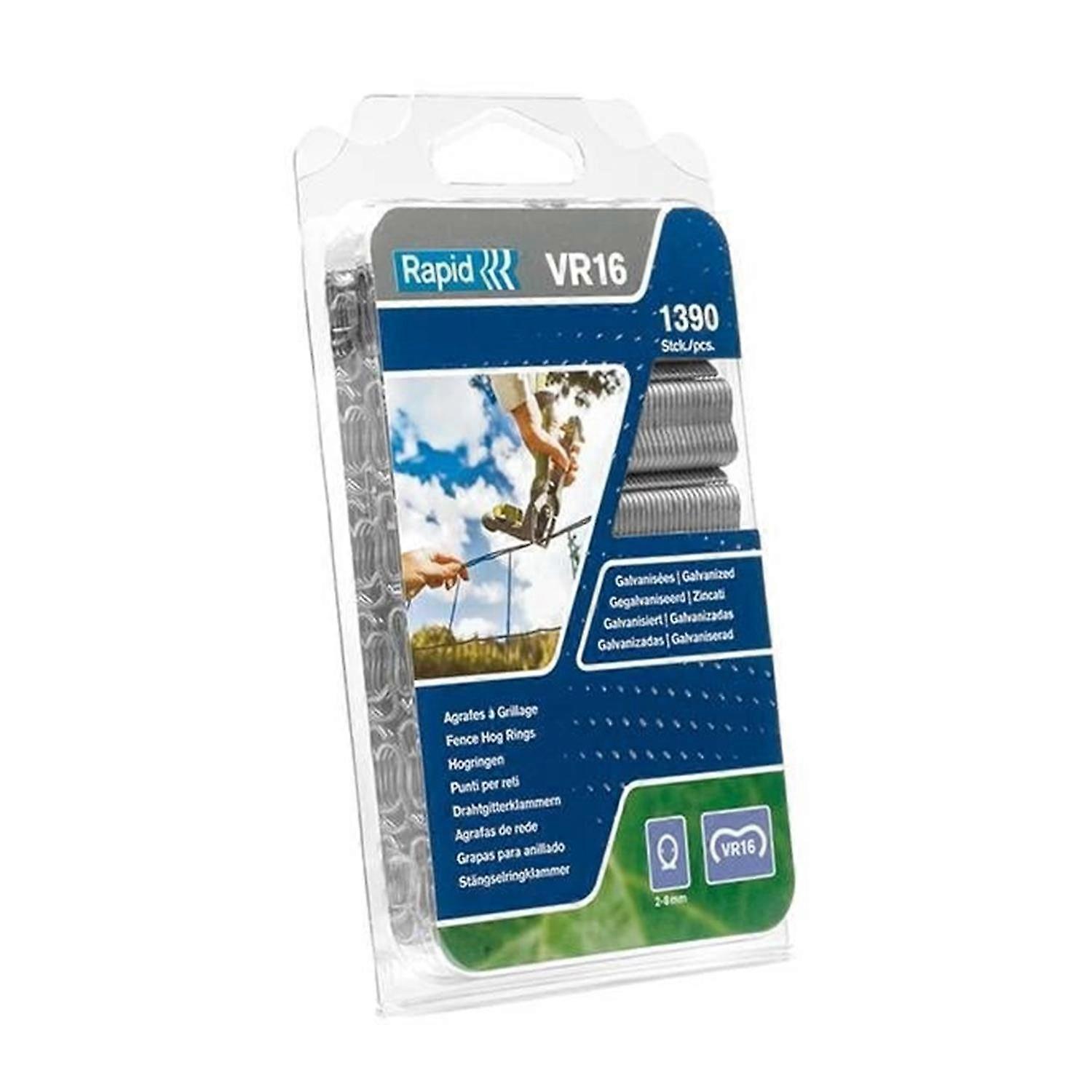 VR22 Fence Hog Rings Pack 1600 Galvanised Boxed