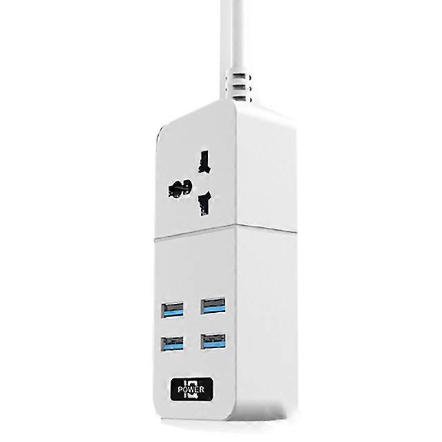 Power Strip 10A 2500W 1/2/3 Way AC Socket EU/UK/US/AU Plug 4 USB Travel Adaptor with Switch 2m Extension Cord PC Explosion Proof