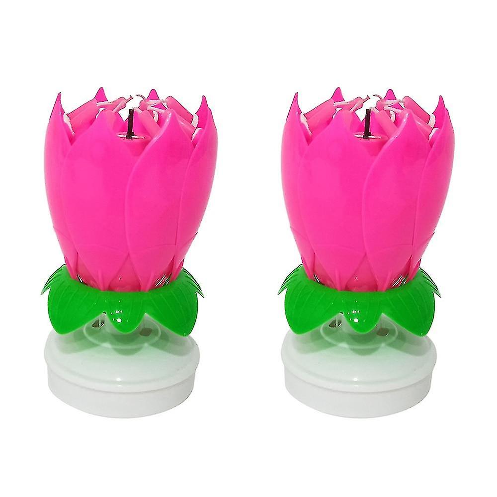 Rotating Double Lotus Candle