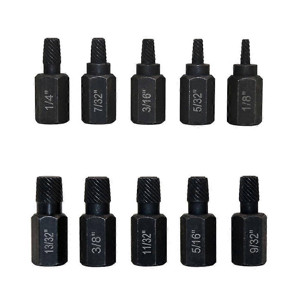 10pcs Screw Extractor Kit Easy Out Easily And Quickly Remove Repair Tools PK