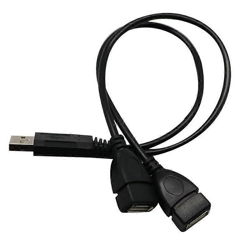 HOT 30cm Y Splitter Hub Power Cord Adapter Cable USB 2.0 A Male To 2 Dual Female Jack