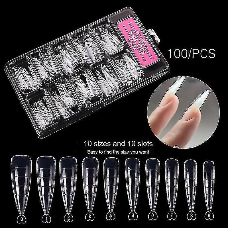 100 Pcs Poly Nail Gel Quick Building Mold Tips Nail Dual Forms Finger Extension Nail Art Uv Builder Easy Find Nail Tools