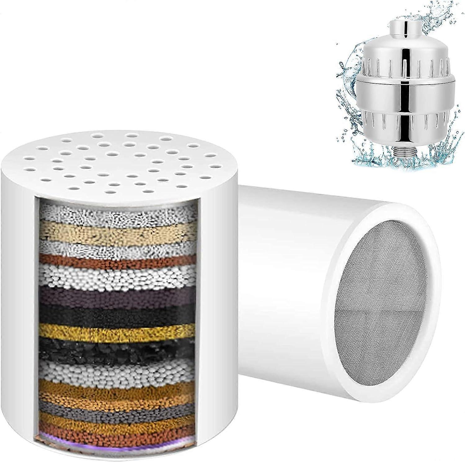 2 Pack 20 Stage Filtro de Chuveiro, Filtros de Água Dura de Chuveiro Profissional Filtro de Chuveiro Universal, Filtro de Cabeça de Chuveiro Universal Filtro de Água Dura com Com