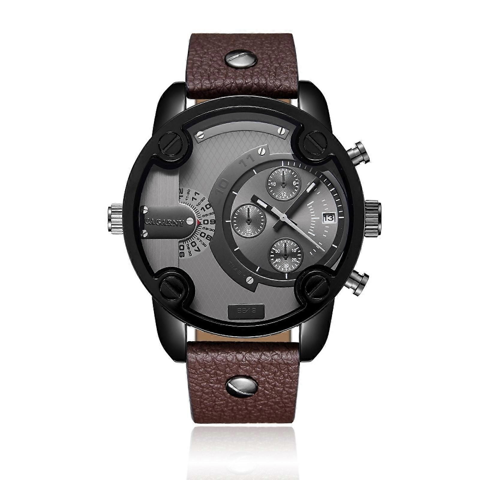 CAGARNY Dual Time Zone Quartz Watch