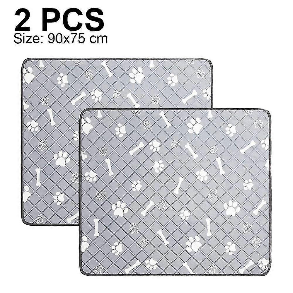 2-عبوة وسادات تبول للكلاب مقاومة للماء قابلة لإعادة الاستخدام ، حصيرة تدريب وسادة جرو