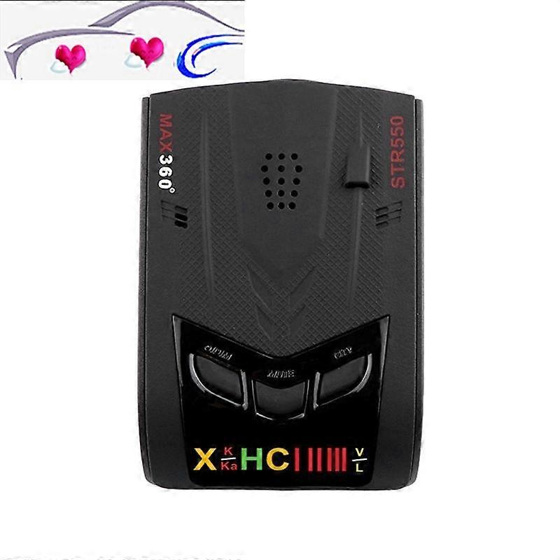 STR550 Speed Radar Car Radar Detector De 360 Degree Of Icon Display Protection Alerts On Tom English /Russian DC12V