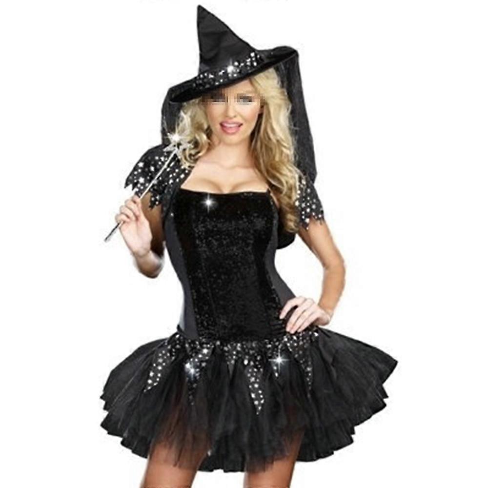 Black Witch Costumes Sexy Uniform Halloween