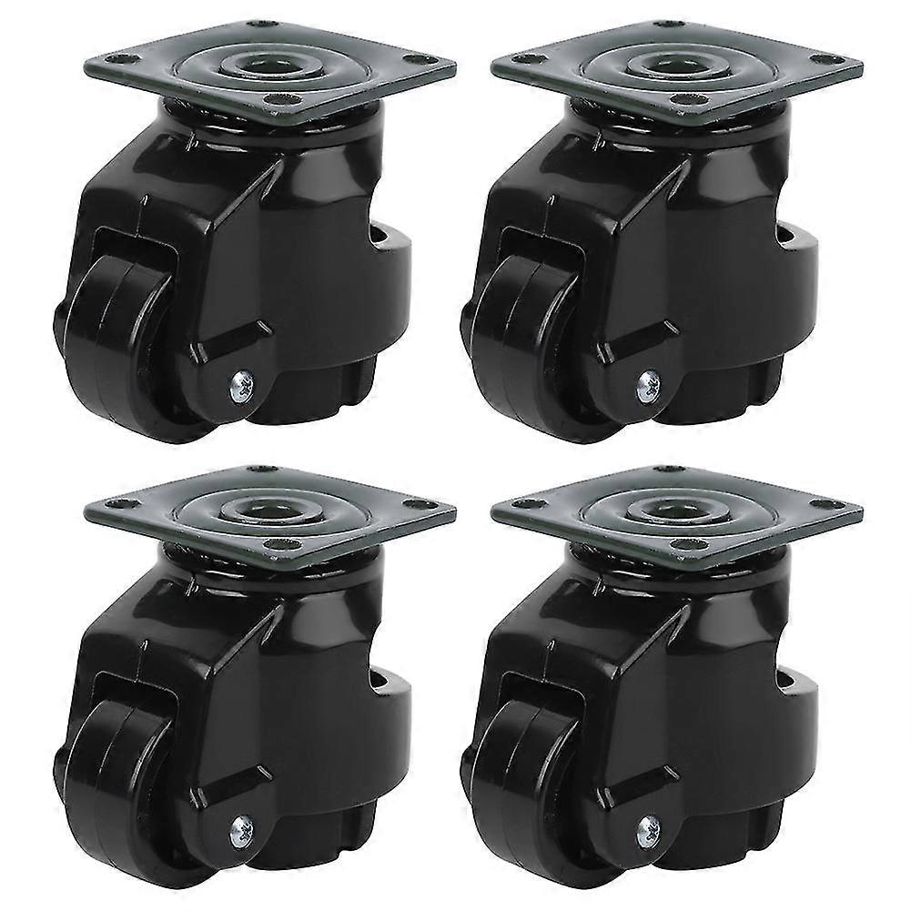 Hochleistungs-Industrie-Rollenrad-Nivellierrollenräder - 4 Stück GD?40F Niveauregulierungsrolle (Schwarz)