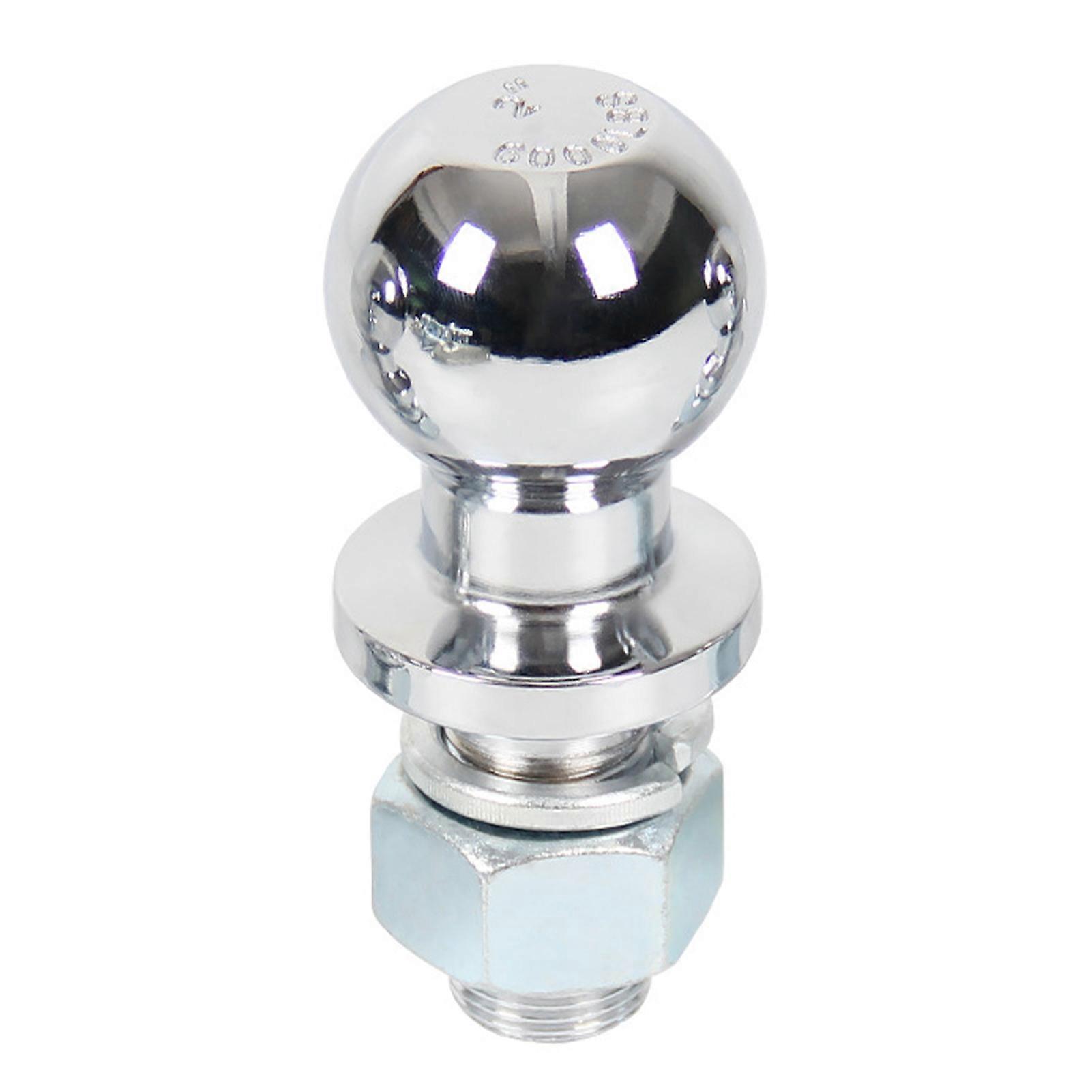 Trailer Hitch Ball Smooth Glossy Surface Compact Structure Rust Proof Strong Strength with Precise Thread 50.8mm/2in