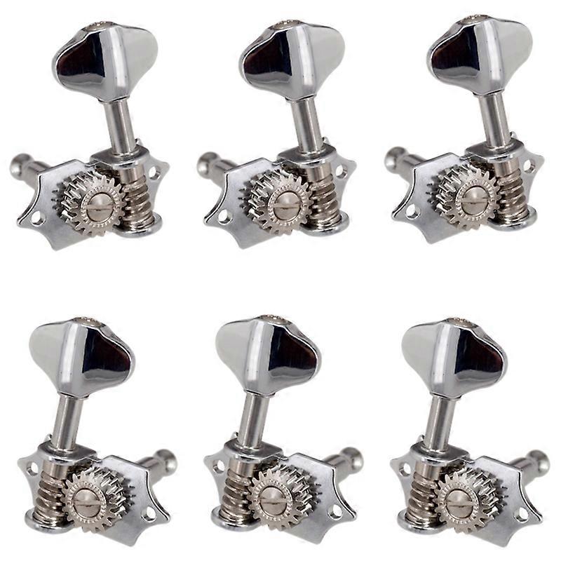 3L3R 6Pcs 1:18 Guitar String Tuning Pegs Tuner Machine Heads Knobs Tuning for Acoustic or Electric