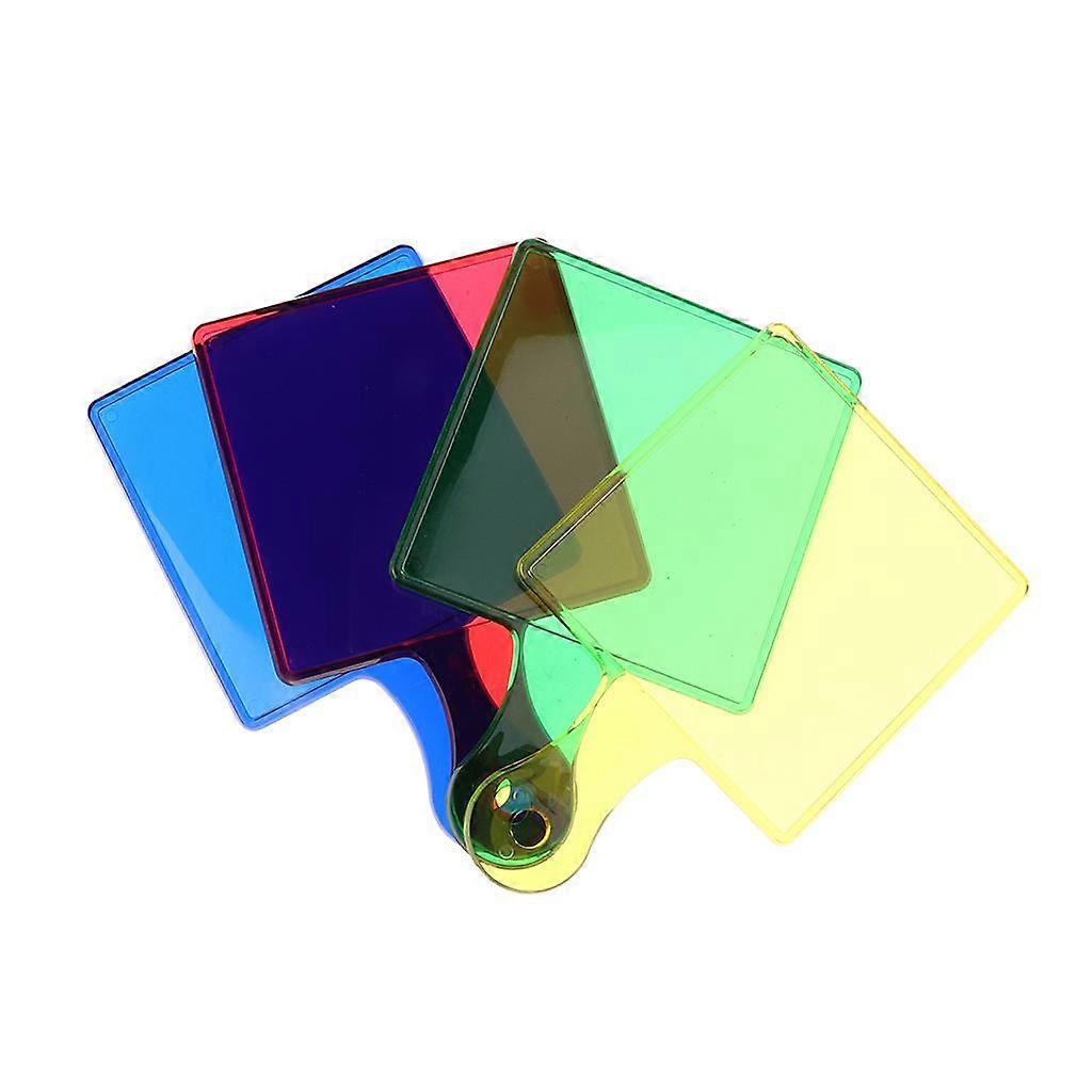 4 PCS Acrylic Color Filter Boards Kids Early Learning Toy Science Gadget