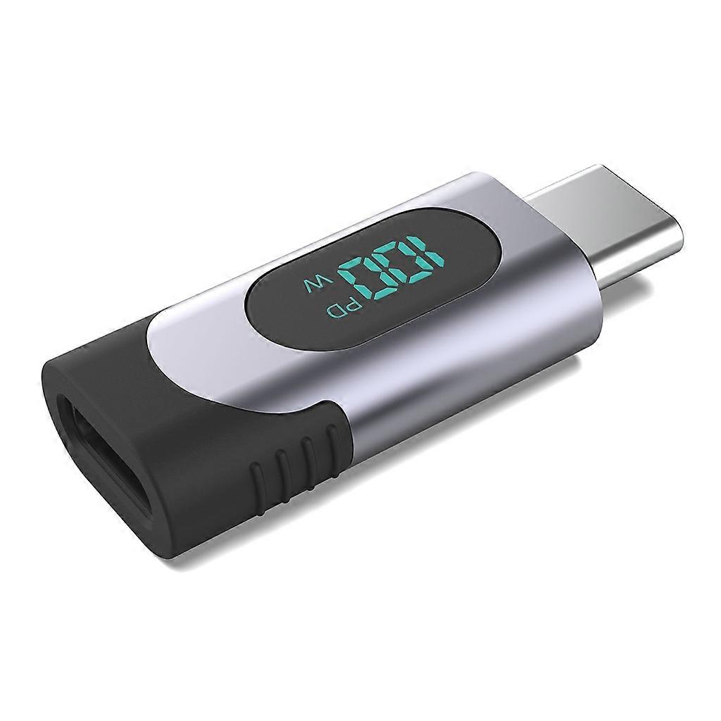 Aluminum USB C Connectors LED Display, Rapid Charging USB C Extension 480Mbps