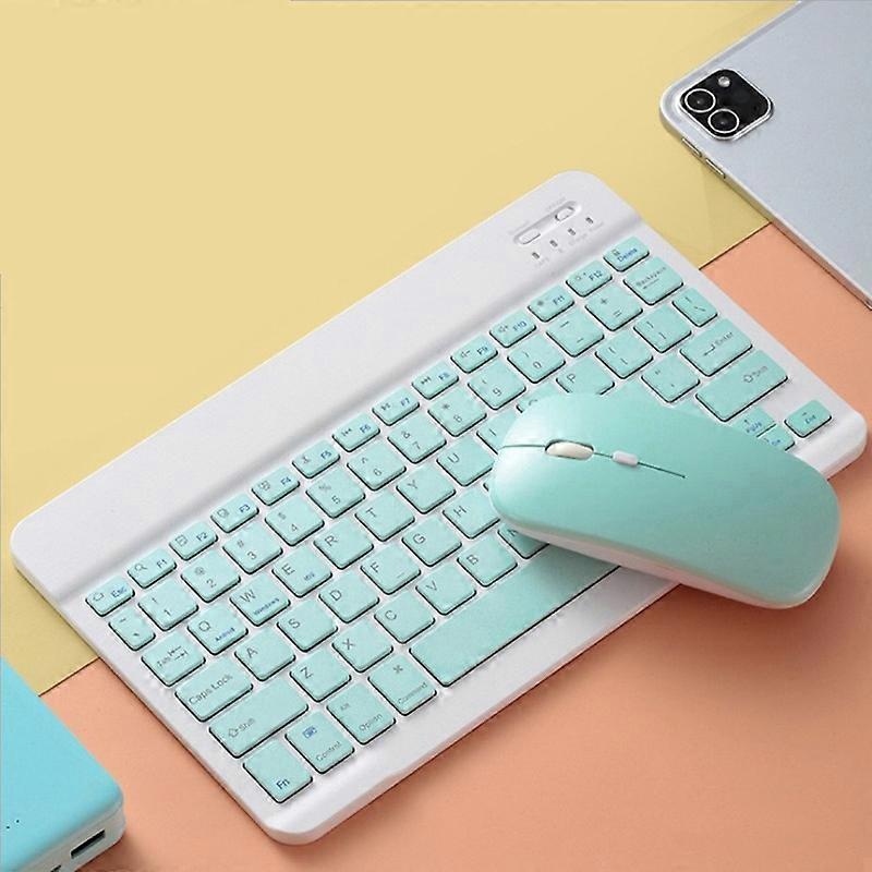 Keyboard and Mouse Set , Size:7 inch (Green Keyboard + Green Mouse)