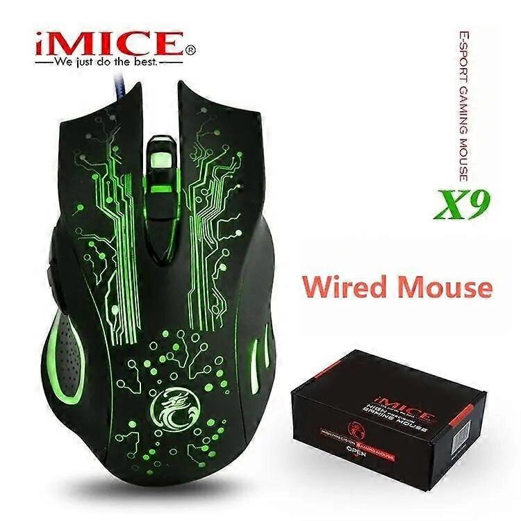 Game Mice X9 for Laptop Computer Mouse USB Gamer Mice 5000 DPI PC Mause IMice 6 Button Ergonomic Magic Gaming Mouse Wired Mice & Trackballs