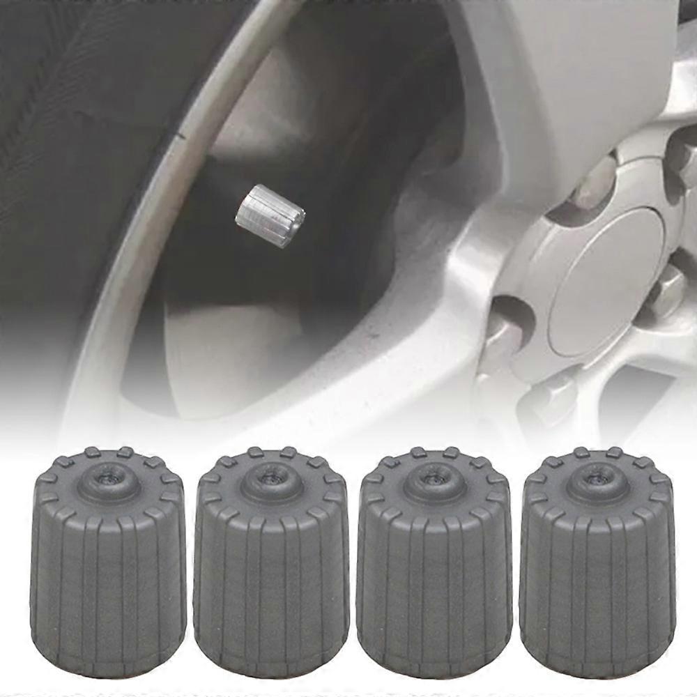 For Car 10Pcs/Set Plastic Gray Tire Valve Stem Cap TPMS Tire Cap With Gasket Tire Valve Stem Caps Car Replacement Accessories-Motor Vehicle Wheel Part